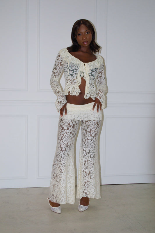 Lace set - pearl - Insomnia Studio