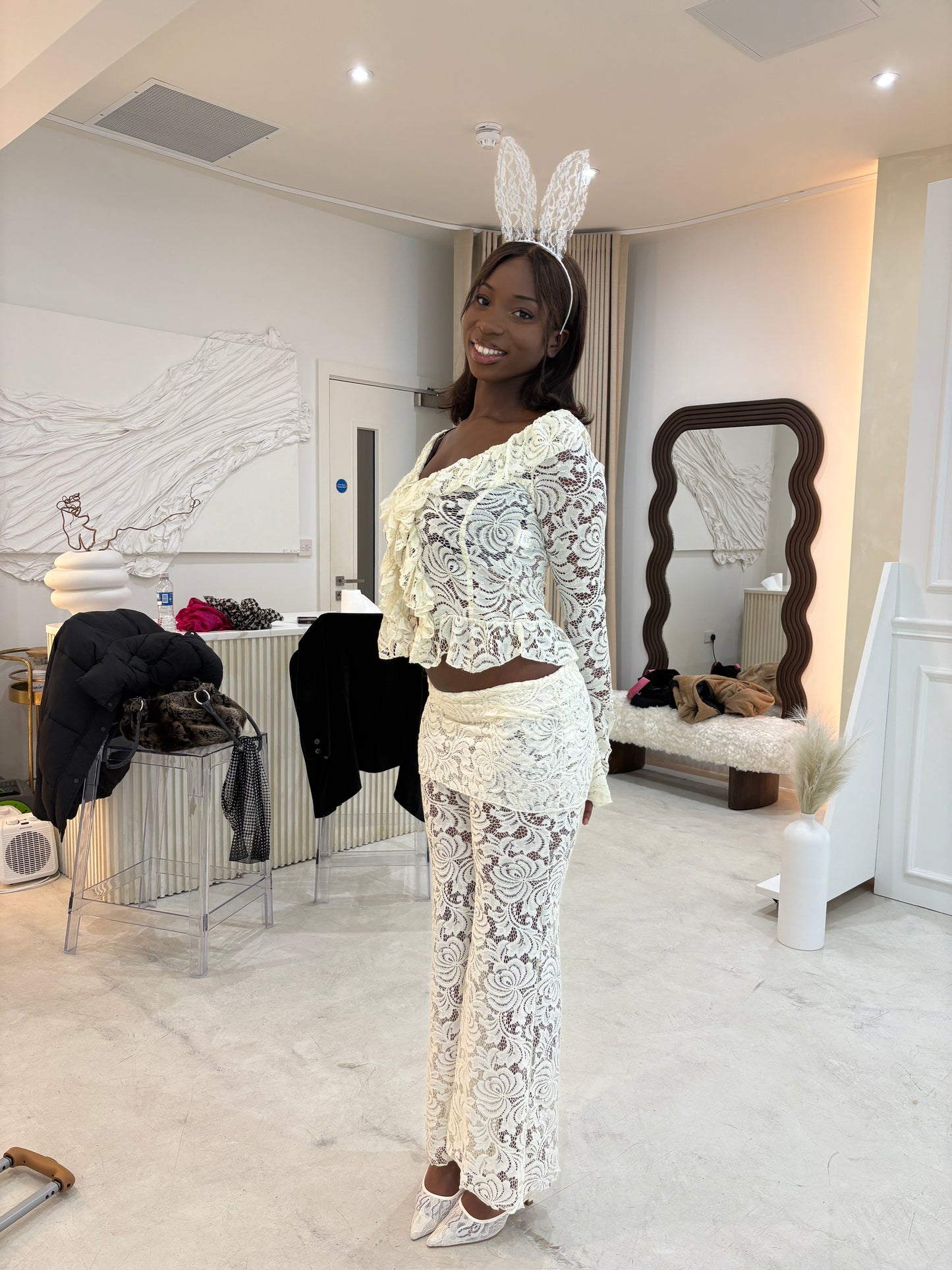 Lace set - pearl - Insomnia Studio